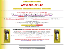 Tablet Screenshot of pro-gen.be